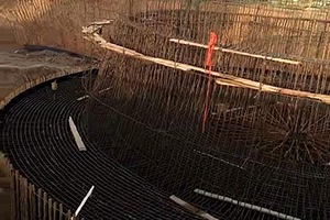 阜阳砼烟囱新建施工现场